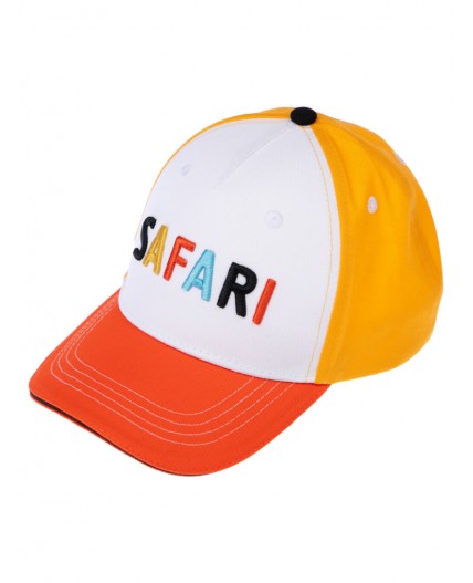 Кепка текстильная для мальчиков жёлтый,белый,оранжевый