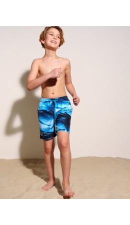 Шорты текстильные плавательные для мальчиков, длинные разноцветный