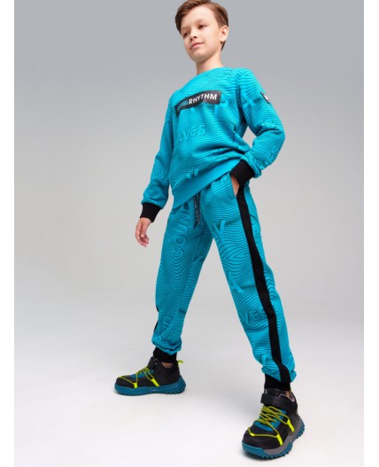 Брюки трикотажные для мальчиков черный,синий