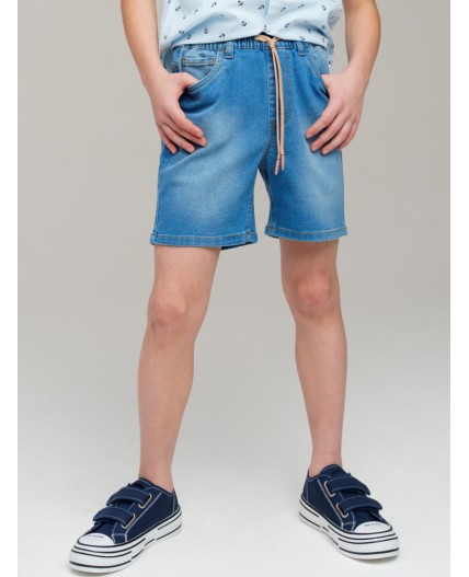 Шорты текстильные джинсовые для мальчиков голубой