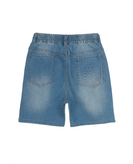 Шорты текстильные джинсовые для мальчиков голубой