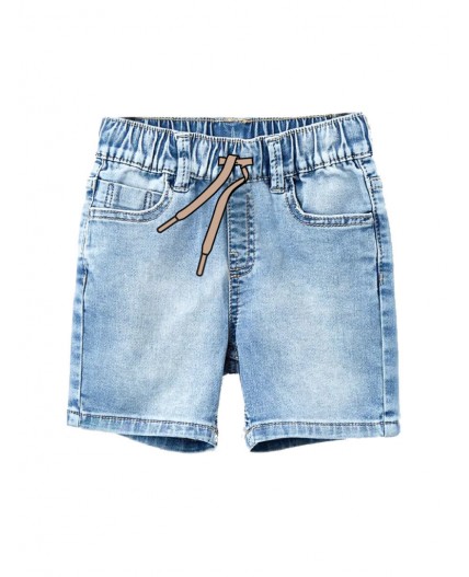 Шорты текстильные джинсовые для мальчиков голубой