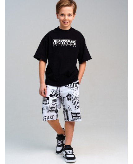 Фуфайка трикотажная для мальчиков (футболка) черный