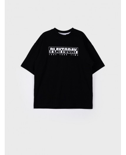 Фуфайка трикотажная для мальчиков (футболка) черный