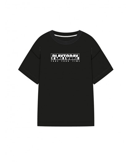 Фуфайка трикотажная для мальчиков (футболка) черный