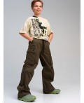 Брюки текстильные для мальчиков хаки