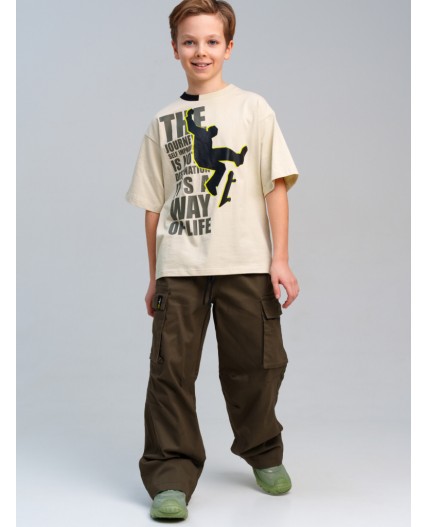 Брюки текстильные для мальчиков хаки