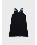 Платье трикотажное для девочек голубой,черный