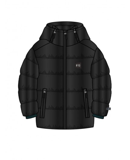 Куртка текстильная с полиуретановым покрытием для мальчиков черный