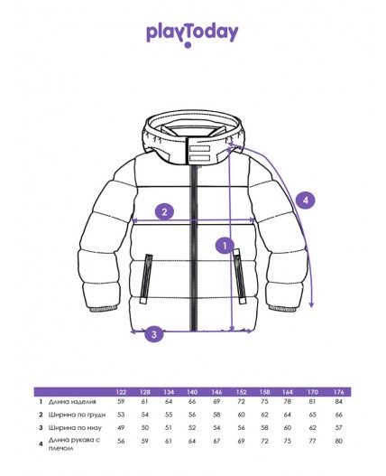 Куртка текстильная с полиуретановым покрытием для мальчиков черный