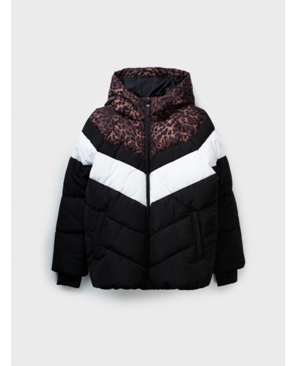 Куртка текстильная с полиуретановым покрытием для девочек коричневый,черный,белый