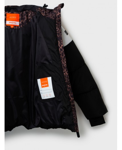 Куртка текстильная с полиуретановым покрытием для девочек коричневый,черный,белый