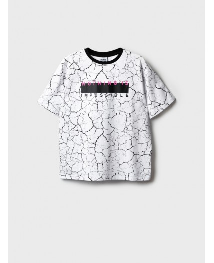 Фуфайка трикотажная для девочек (футболка) белый,черный