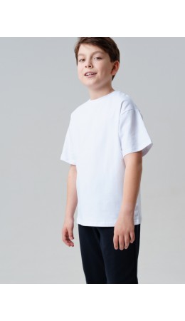 Фуфайка трикотажная для мальчиков (футболка) белый