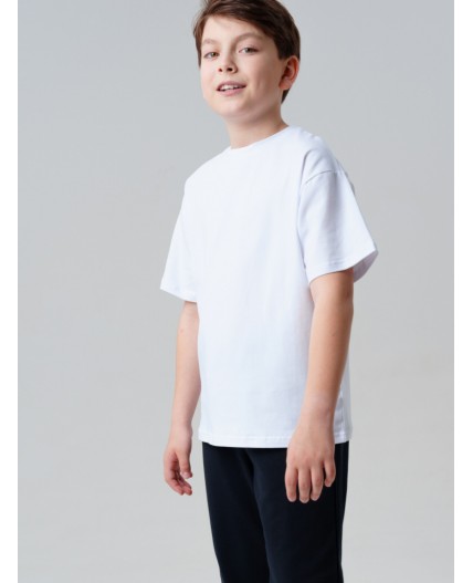 Фуфайка трикотажная для мальчиков (футболка) белый