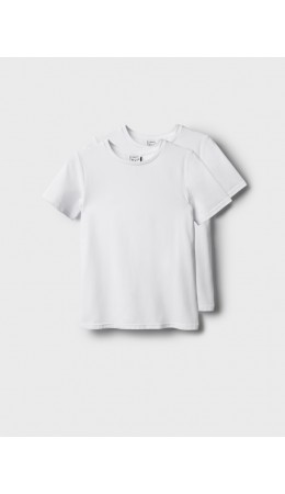 Фуфайка трикотажная для девочек (футболка), 2 шт в комплекте белый