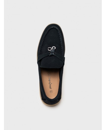 Туфли для девочек тёмно-синий