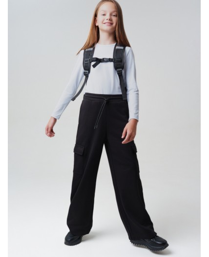 Рюкзак текстильный для девочек черный,бежевый