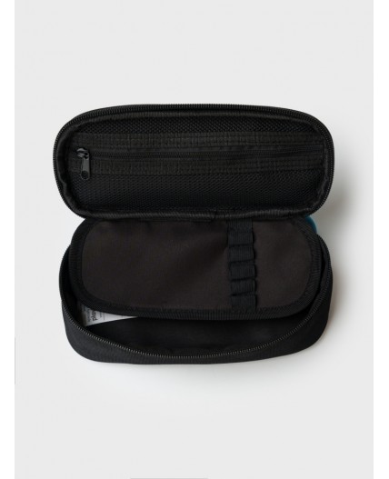 Пенал текстильный для мальчиков черный,синий