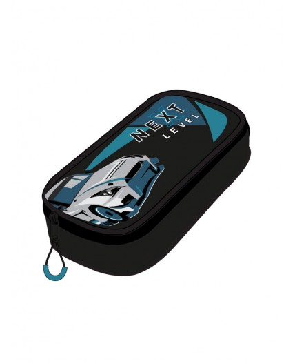 Пенал текстильный для мальчиков черный,синий