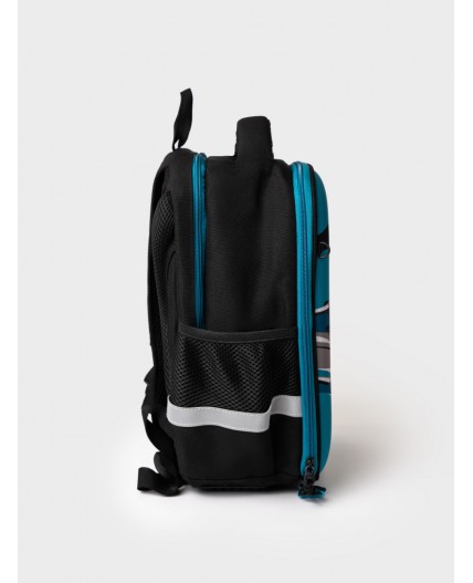Рюкзак текстильный для мальчиков черный,синий