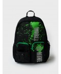 Рюкзак текстильный для мальчиков черный,зеленый