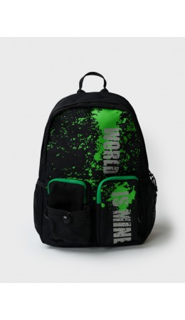 Рюкзак текстильный для мальчиков черный,зеленый