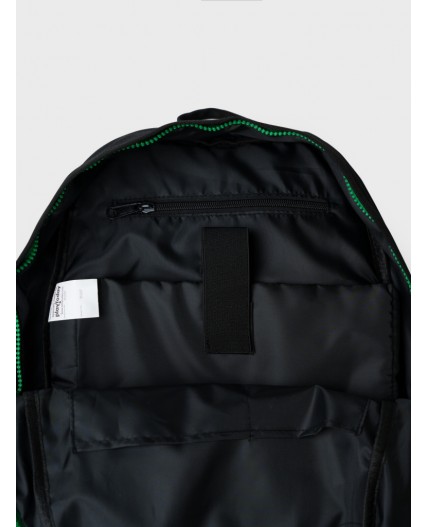 Рюкзак текстильный для мальчиков черный,зеленый