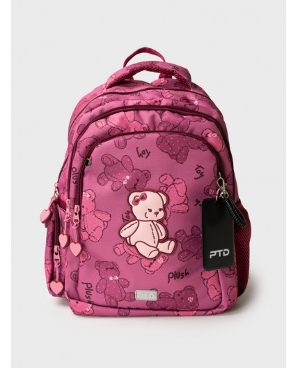 Рюкзак текстильный для девочек розовый