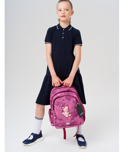 Рюкзак текстильный для девочек розовый