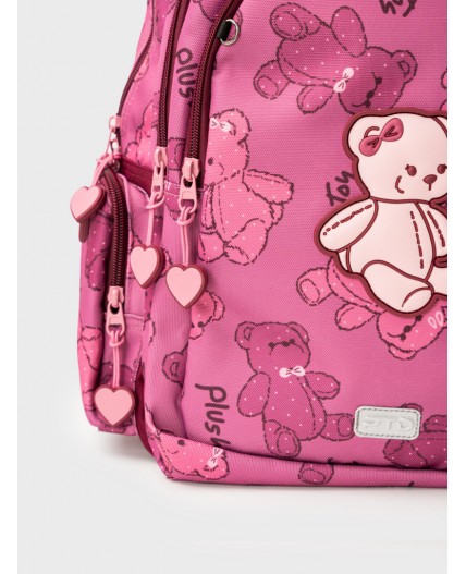Рюкзак текстильный для девочек розовый