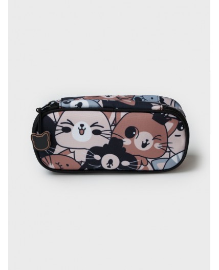 Пенал текстильный для девочек разноцветный