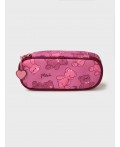 Пенал текстильный для девочек розовый