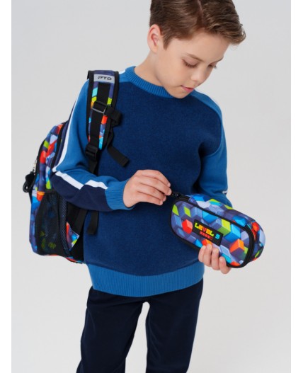 Пенал текстильный для мальчиков разноцветный