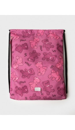 Сумка-мешок текстильная для девочек розовый