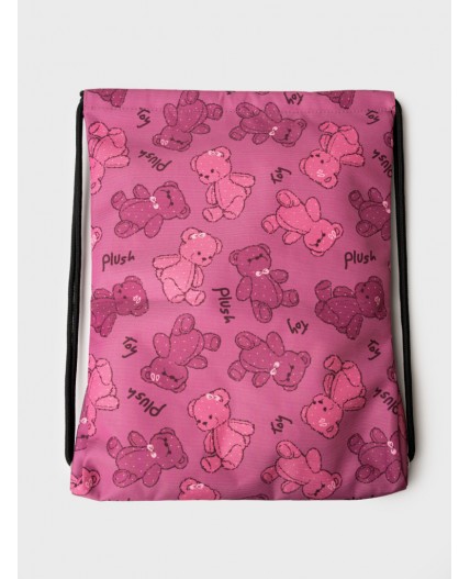 Сумка-мешок текстильная для девочек розовый