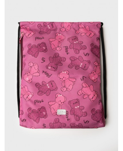 Сумка-мешок текстильная для девочек розовый