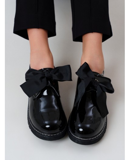 Полуботинки для девочек черный