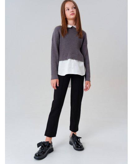 Полуботинки для девочек черный