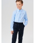 Сорочка текстильная для мальчиков (regular fit) голубой