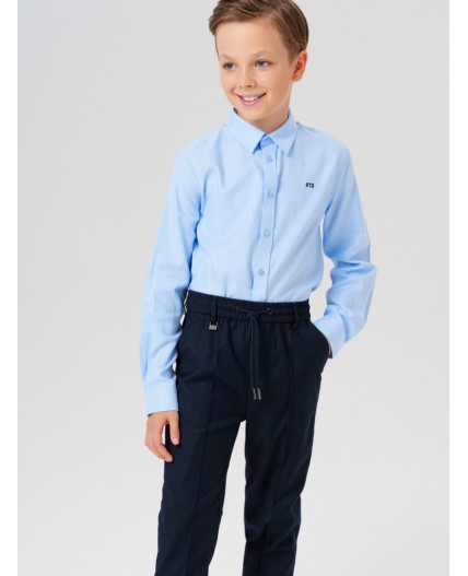 Сорочка текстильная для мальчиков (regular fit) голубой
