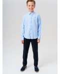 Сорочка текстильная для мальчиков (regular fit) голубой