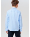 Сорочка текстильная для мальчиков (regular fit) голубой