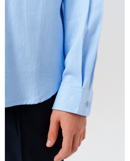 Сорочка текстильная для мальчиков (regular fit) голубой