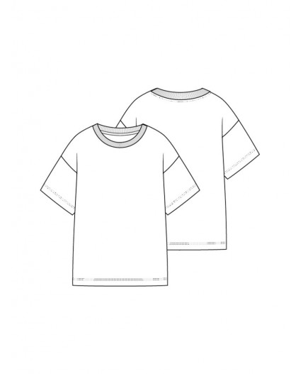 Фуфайка трикотажная для девочек (футболка), 2 шт в комплекте белый