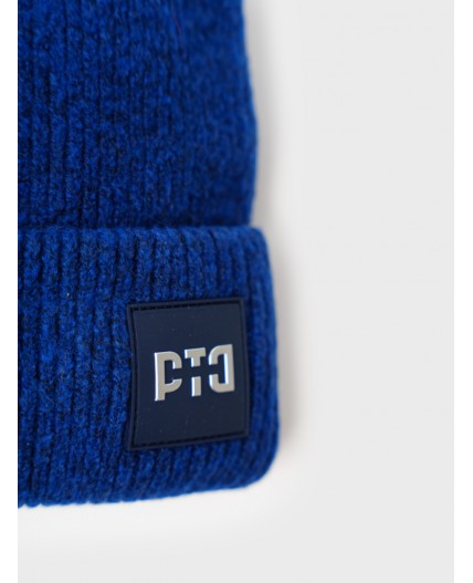 Шапка трикотажная для мальчиков тёмно-синий