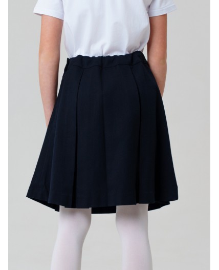 Юбка текстильная для девочек тёмно-синий