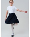 Юбка текстильная для девочек тёмно-синий