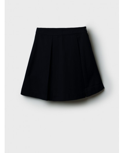 Юбка текстильная для девочек тёмно-синий