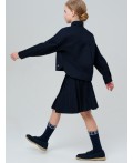 Комплект текстильный для девочек: рубашка, юбка тёмно-синий